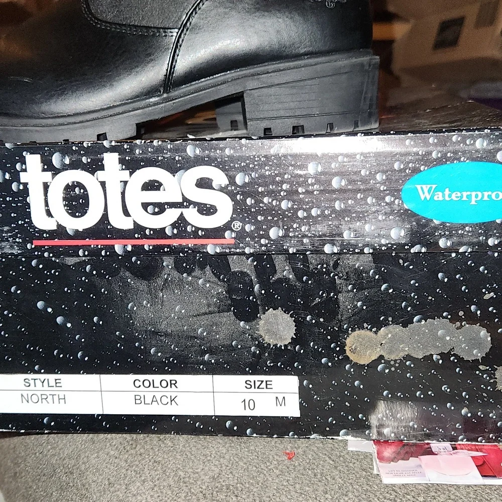 Totes North Black Winter Waterproof Boots with Gray Fur Trim Womens Sz  10 - Picture 4 of 4